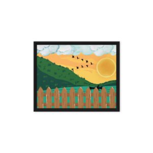 Orange Landscape Wall Art