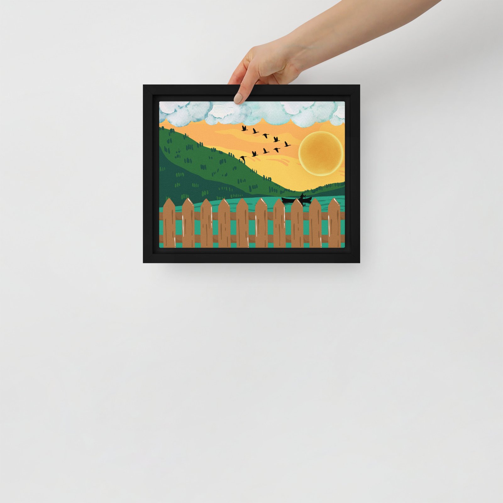 Orange Landscape Wall Art - Image 2