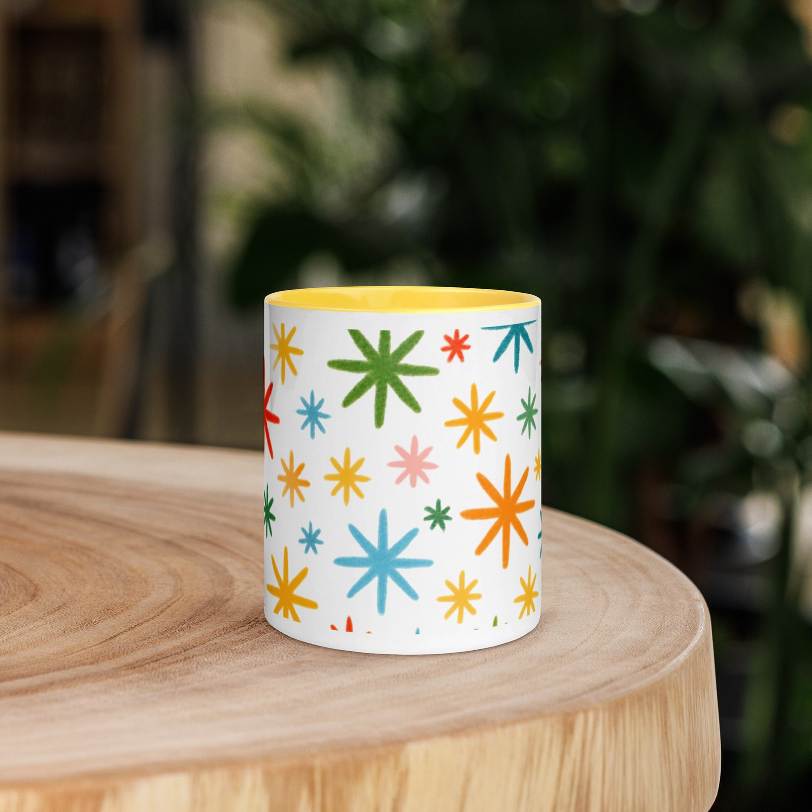 Colorful Illustrated Starry Mug
